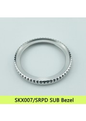 High quality polished sub-pattern bezel, 316L, stainless steel, matte black, compatible with SKX007/SKX171/SRPD