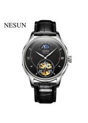 NESUN Automatic Mechanical Watch Luxury Fashion Sport Tourbillon Wristwatch Men Waterproof Hollow Out Energy Storage Clock