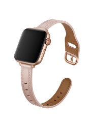 Leather Watch Wrist Strap for Apple Watch Series Band 7 6 4 5 3 SE Bracelet for iWatch 41mm 45mm 38mm 42mm 40mm 44mm Watchbands