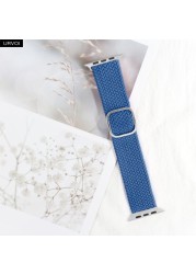 URVOI Braided Strap for Apple Watch Series 7 6 SE 5 4 3 Single Loop Stretchable Strap Adjustable fram buckle for iWatch 41 45mm