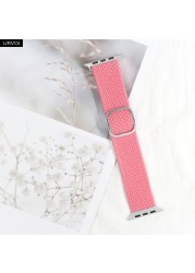 URVOI Braided Strap for Apple Watch Series 7 6 SE 5 4 3 Single Loop Stretchable Strap Adjustable fram buckle for iWatch 41 45mm