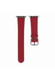 URVOI Leather Strap for Apple Watch Series 7 6 SE 5 4 321 Calf Leather Strap for iwatch 40 44mm Square Buckle Modern Design GEN.2