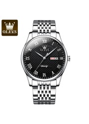 OLEVS Luxury Brand Watch Men Waterproof Stainless Steel Date Clock Sport Fashion Quartz Wrist Watches Relogio Masculino