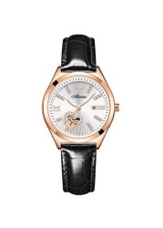 2022 Ladies Luxury Wristwatches Waterproof Diamond Female Watch Leather Waterproof Fashion Women's Watches Relogio Feminino