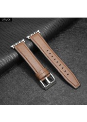 URVOI Leather Strap for Apple Watch Series 7 6 SE 5 4 3 Feel Comfortable Soft Touch Pin Buckle Suitable for iWatch 40 41 44 45mm