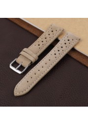 Soft Suede Leather Watch Band 18mm 19mm 20mm 22mm 24mm Blue Watch Straps Stainless Steel Buckle Watch Accessories