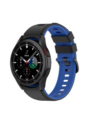 Silicone Strap For Samsung Galaxy Watch Band 4 44mm 40mm Bracelet Galaxy Watch 4 classic 46mm 42mm Curved End Sports WatchBands