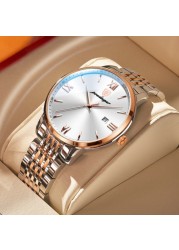 2021The New Brand Luxury Men Watches Waterproof Stainless Steel Quartz Watch Men Date Calendar Business Wristwatch A4167