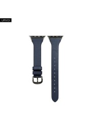 URVOI Leather Strap for Apple Watch Series 7 6 SE 5 4 3 2 T-shaped Ultra-thin Wrist Strap Fashion Design Strap for iWatch 41 45mm