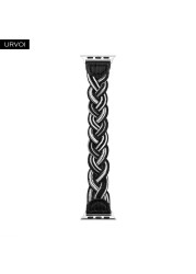 URVOI Braided Band for Apple Watch Series 7 6 SE 5 4 321 Woven Nylon Strap for iWatch Stretchable Replacement Classy Design 40mm