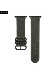 URVOI Band for Apple Watch Series 7 6 SE 5 4 3 2 Strap for iwatch Classic Buckle Wrist Band Handmade Retro Leather Band 40 44mm