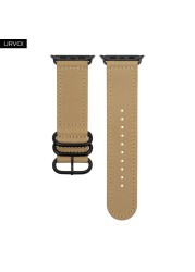 URVOI Band for Apple Watch Series 7 6 SE 5 4 3 2 Strap for iwatch Classic Buckle Wrist Band Handmade Retro Leather Band 40 44mm