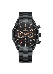 Brand Cheetah Men's Watch New Fashion Casual Automatic Date Chronograph Large Dial Stainless Steel Waterproof Quartz Watch