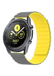 Silicone Strap For Samsung Galaxy Watch 3 Active 2 Huawei Watch 3/GT/GT2 Replacement Strap With Magnetic Buckle For Amazfit GTR