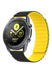 Silicone Strap For Samsung Galaxy Watch 3 Active 2 Huawei Watch 3/GT/GT2 Replacement Strap With Magnetic Buckle For Amazfit GTR