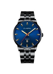 CUENA Brand Watch Men Fashion Casual Stainless Steel Wristwatch Quartz Waterproof Sport Date Watch Relógios Masculino