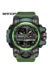 Digital Watch Men Sport Electronic Watches LED Male Wrist Watch for Men Watch Waterproof Wristwatch Famous Brand SANDA Clock 3133