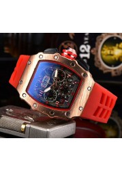 RM Fashion Brand Automatic Mechanical Watches Men Waterproof Skeleton Wrist Watch With Women Men Leather Strap