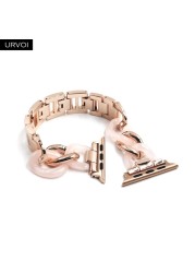 URVOI Cow Boy Series Band for Apple Watch 7 6 SE 5 4 3 2 1 Stainless Steel Resin Strap for iwatch Strap Link Bracelet Modern Style