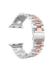 URVOI Band for Apple Watch Series 7 6 SE 5 4 3 2 Link Bracelet for iwatch Stainless Steel Strap with Metal Strap Adapter 40 44mm