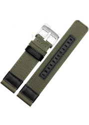 Nylon Watch Straps for Samsung Gear S3 S2 Black and Green Coffee Watch Strap Classic Stainless Steel Band Black Silver Buckle