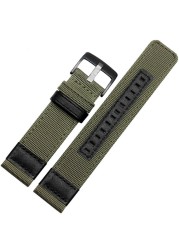 Nylon Watch Straps for Samsung Gear S3 S2 Black and Green Coffee Watch Strap Classic Stainless Steel Band Black Silver Buckle