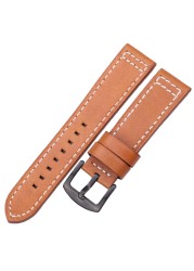 Cowhide Watches 18 20 22 24mm Women Men Quick Release For Samsung Gear S3 Genuine Leather Vintage Band Watch Strap