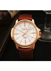 Casual Men's Watch Simple Business Style Leather Strap Watches For Men Sports Waterproof Quartz Wristwatch relogio masculino