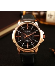 Casual Men's Watch Simple Business Style Leather Strap Watches For Men Sports Waterproof Quartz Wristwatch relogio masculino