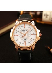 Casual Men's Watch Simple Business Style Leather Strap Watches For Men Sports Waterproof Quartz Wristwatch relogio masculino