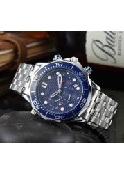 Fashion Luxury Casual Stainless Steel High Quality Sport Dial Man Quartz Watch Wristwatch for Men Relogio