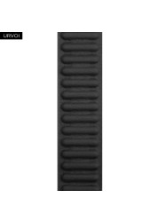 URVOI Leather Loop for Apple Watch Series 7 6 SE 5 4 3 Band for iwatch Leather Link with Magnet Buckle Comfortable Soft 41 45mm