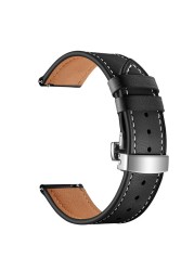 20 22mm Leather Strap For Huawei Watch GT 2 46mm Watch Band For Samsung Galaxy Watch 4 40/44mm Calsssic 46 42mm Active2 Bracelet