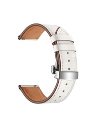 20 22mm Leather Strap For Huawei Watch GT 2 46mm Watch Band For Samsung Galaxy Watch 4 40/44mm Calsssic 46 42mm Active2 Bracelet