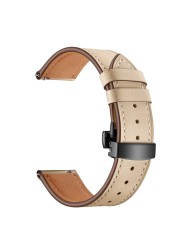 20 22mm Leather Strap For Huawei Watch GT 2 46mm Watch Band For Samsung Galaxy Watch 4 40/44mm Calsssic 46 42mm Active2 Bracelet