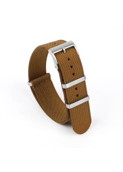 New Ribbed NATO Strap Nylon Watch Band 20mm 22mm Braid Ballistic Fabric Watch Strap Military Watch Band Watch Accessories