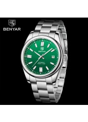 2022 BENYAR New Luxury Men's Mechanical Wristwatches 10Bar Waterproof Automatic Watch Stainless Steel Sport Diving Watch for Men