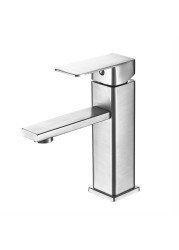 SOGANRE Basin Bathroom Sink Faucet Deck Mounted Hot Cold Water Basin Mixer Taps Matte Black Lavatory Sink Faucet Lever