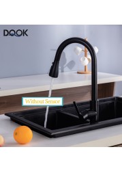 Blacked Kitchen Faucet Single Handle Pull Down White Kitchen Tap Single Hole Brushed Nickel Water Faucets Mixer Tap