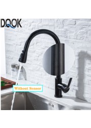 Blacked Kitchen Faucet Single Handle Pull Down White Kitchen Tap Single Hole Brushed Nickel Water Faucets Mixer Tap