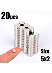 20 50 100pcs 5x2 6x1 6x2 4x2 Neodymium Magnet NdFeB Round Super Strong Permanent Magnetic imanes Disc 4x1 5x3