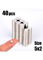 20 50 100pcs 5x2 6x1 6x2 4x2 Neodymium Magnet NdFeB Round Super Strong Permanent Magnetic imanes Disc 4x1 5x3