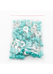 50pcs/100pcs RV2-6 Loop Insulated Terminal Wire Cable Electrical Connector Crimp Terminal