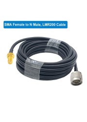 LMR200 RP-SMA Male to N Female Bulkhead Low Loss Coax Cable RF Extension Jumper for 4G LTE Wireless Router Gateway Celluloradio