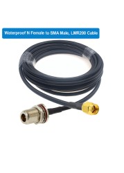 LMR200 RP-SMA Male to N Female Bulkhead Low Loss Coax Cable RF Extension Jumper for 4G LTE Wireless Router Gateway Celluloradio