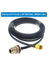 LMR200 RP-SMA Male to N Female Bulkhead Low Loss Coax Cable RF Extension Jumper for 4G LTE Wireless Router Gateway Celluloradio