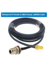 LMR200 RP-SMA Male to N Female Bulkhead Low Loss Coax Cable RF Extension Jumper for 4G LTE Wireless Router Gateway Celluloradio