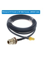 LMR200 RP-SMA Male to N Female Bulkhead Low Loss Coax Cable RF Extension Jumper for 4G LTE Wireless Router Gateway Celluloradio