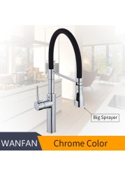 Kitchen Faucets Chrome Kitchen Sink Lever Deck Mount Pull Down Dual Sprayer Nozzle Torneira De Cozinha Mixer Water Taps LK-9910