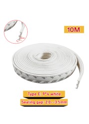 10M DIEP Door Type Weather Strip Self Adhesive Rubber Tape Foam Tape Window Dustproof Soundproof Insulation Tape